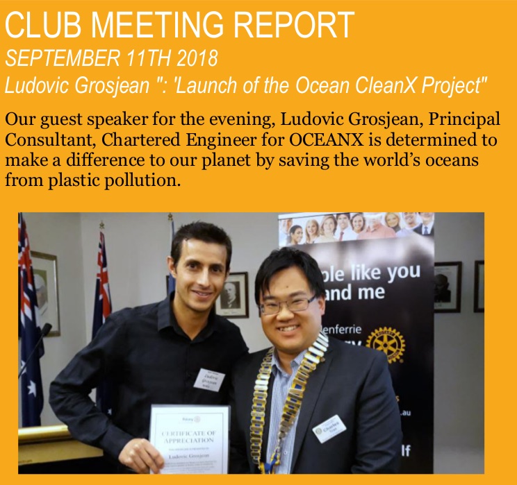 Ludovic Grosjean Public Speaker Environment Rotary Club Glenferrie