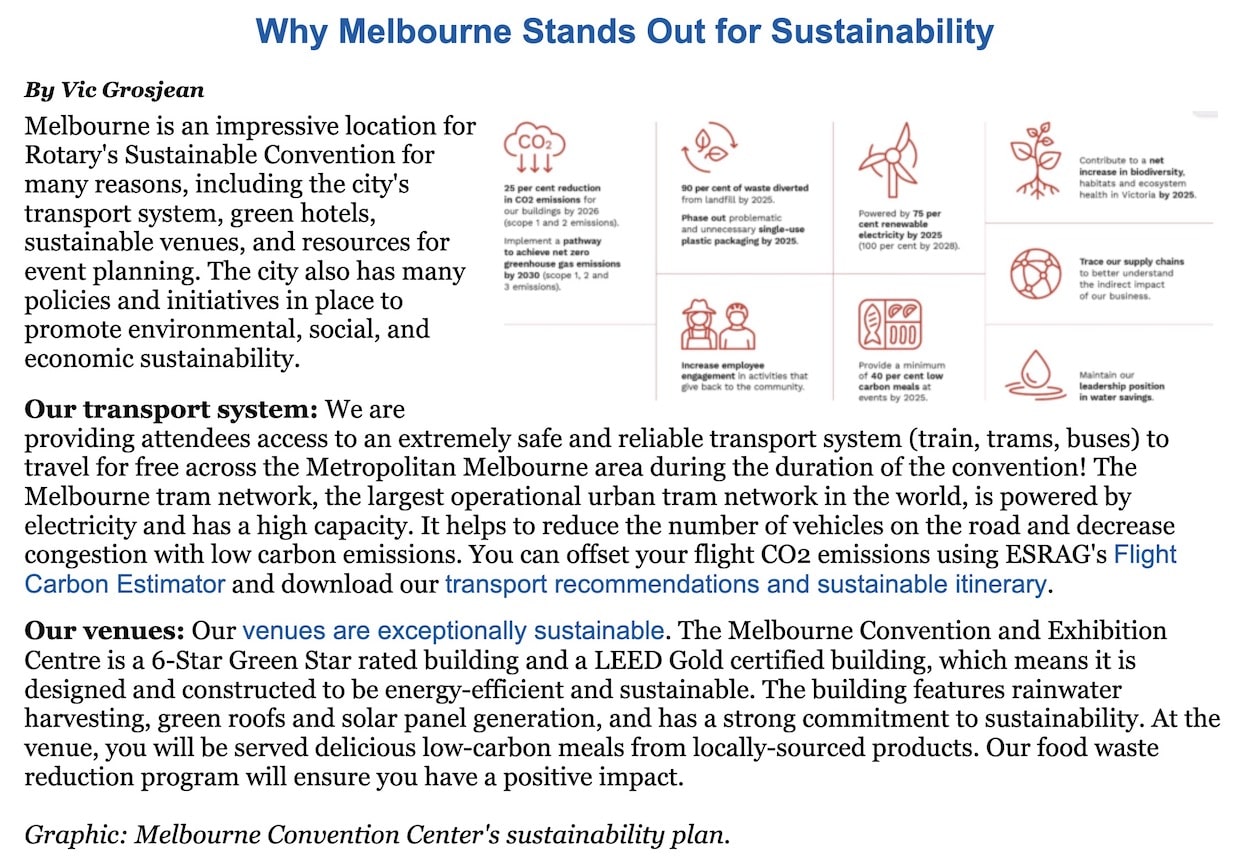 Melbourne Sustainable city
