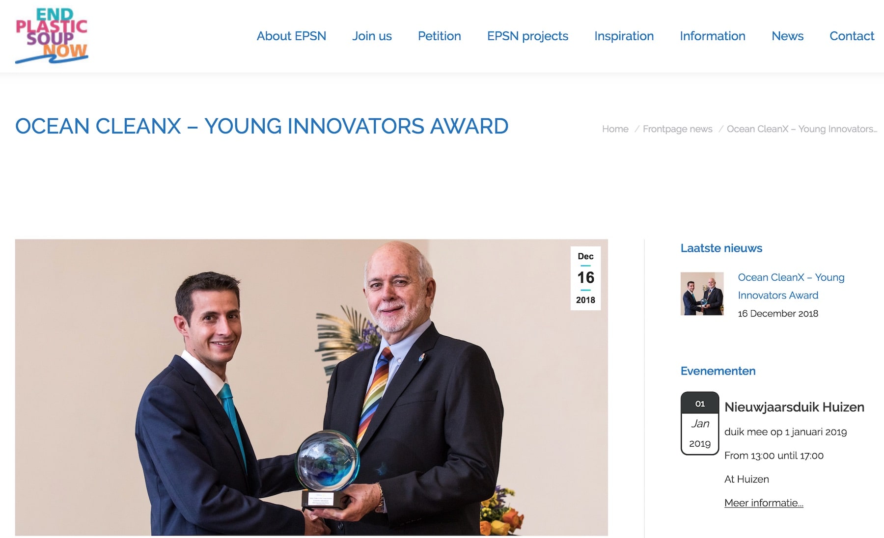 Ocean CleanX Young Innovator Award Rotary monitors pollution waterways