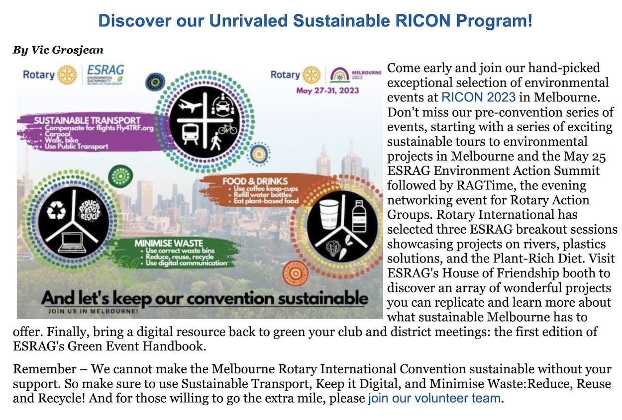 Sustainable RICON Program