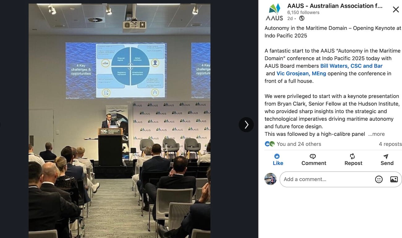Vic Grosjean - AAUS Maritime Conference Indo Pacific 2025
