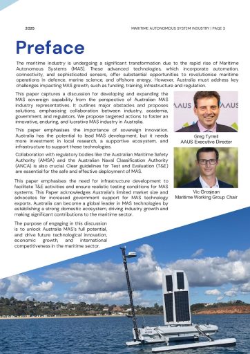 Vic Grosjean publishes Maritime Autonomous Systems Industry Discussion Paper